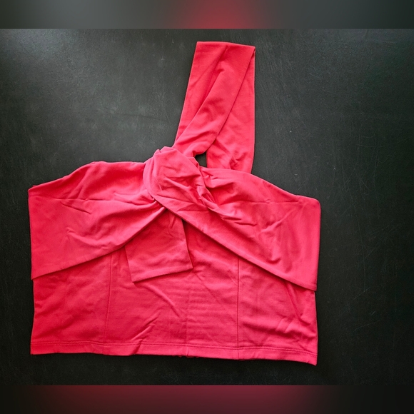 NWT - Banana Republic "Pink Crush" One-Shoulder Cropped Bustier - Size L - Picture 4 of 10